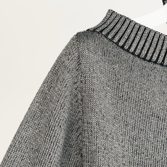 RTA Beckett Silver Metallic Off Shoulder Sweater - Picture 6 of 10